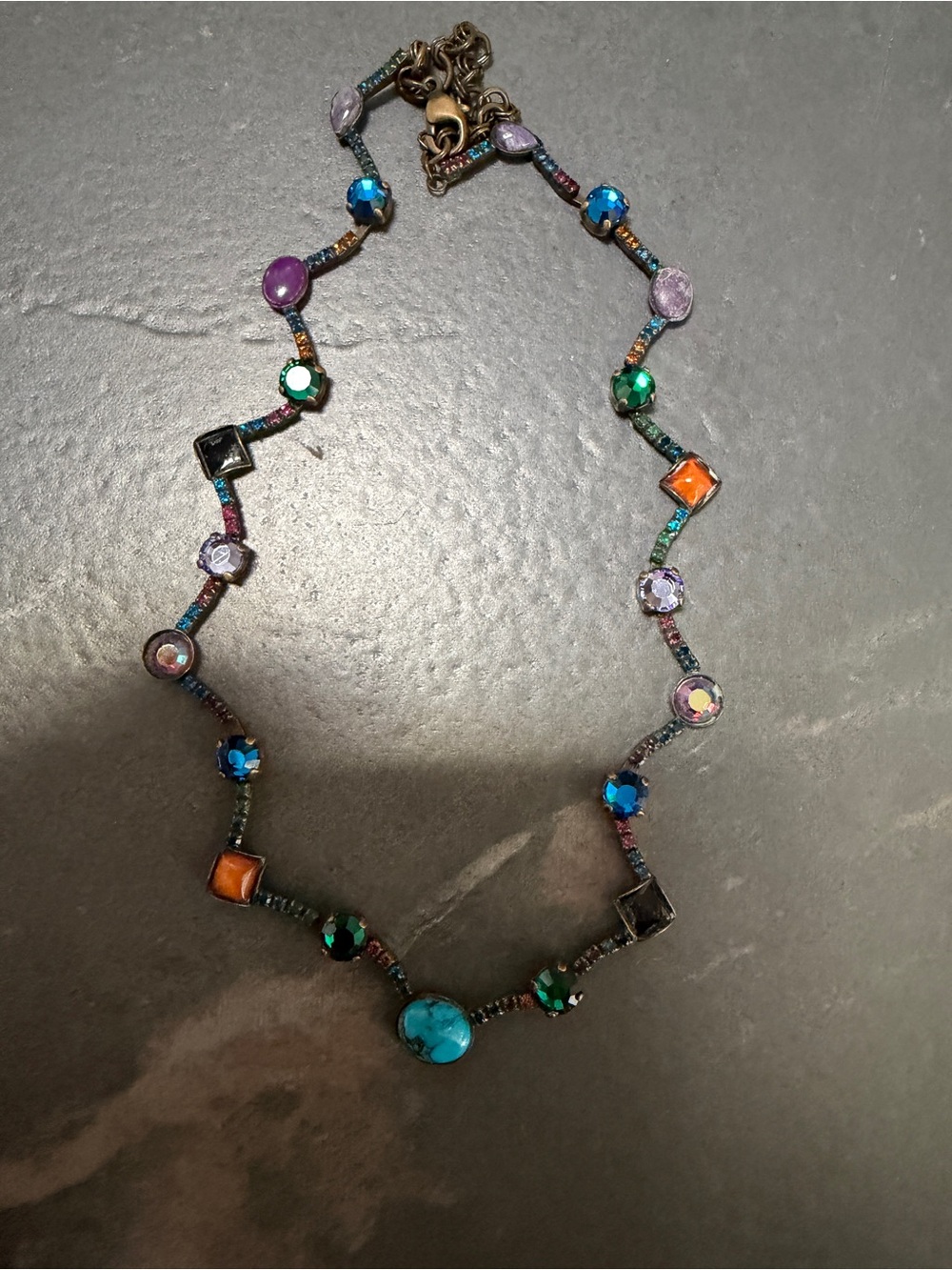 Sorrelli Multicolor Crystal & Turquoise Bead Necklace